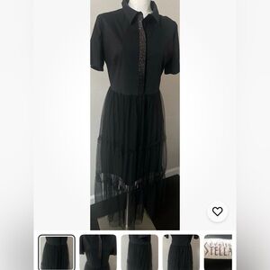 Stella Black Dress with Tulle Skirt
